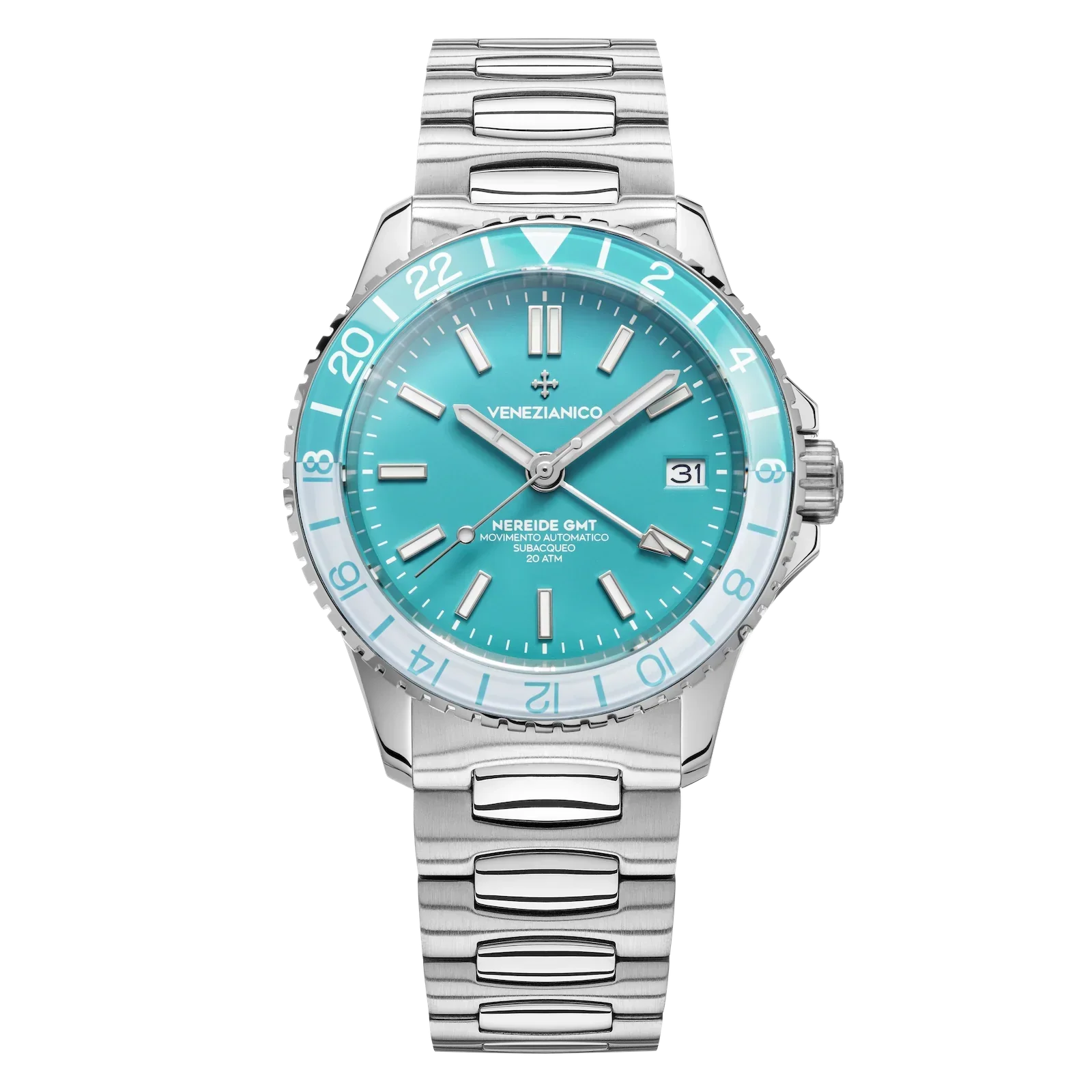 Venezianico Automatic Watch Nereide GMT Cielo