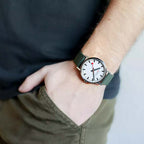 Mondaine Watch Classic White Green