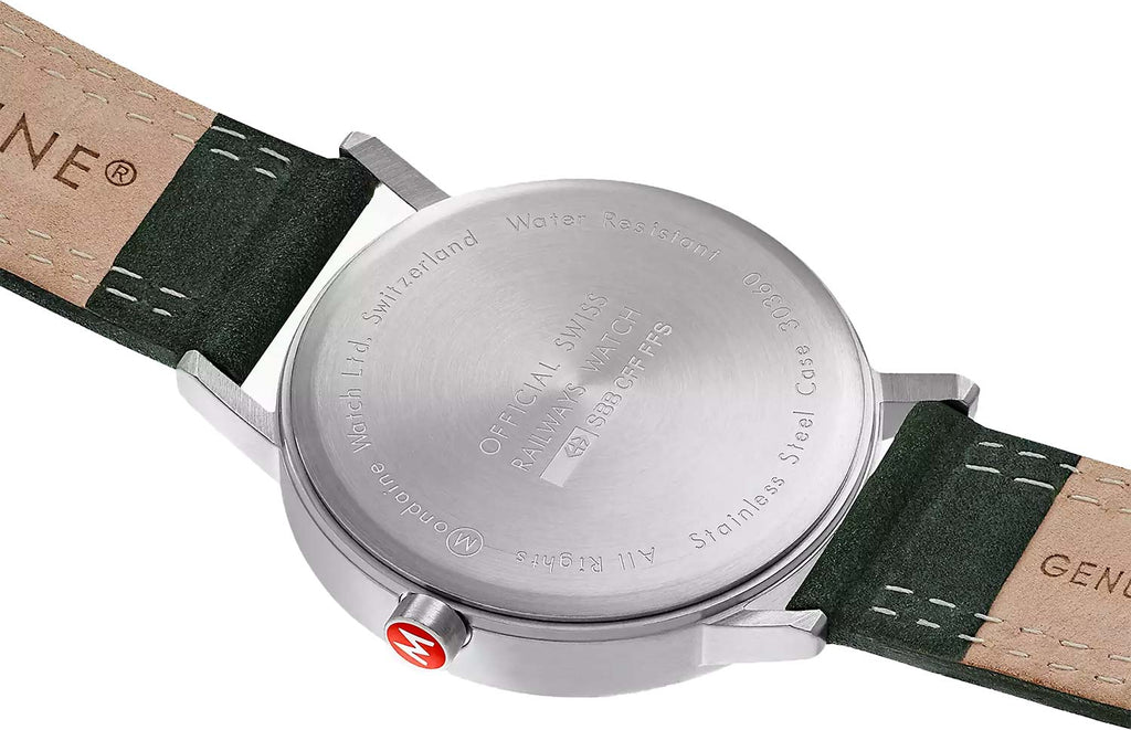 Mondaine Watch Classic White Green