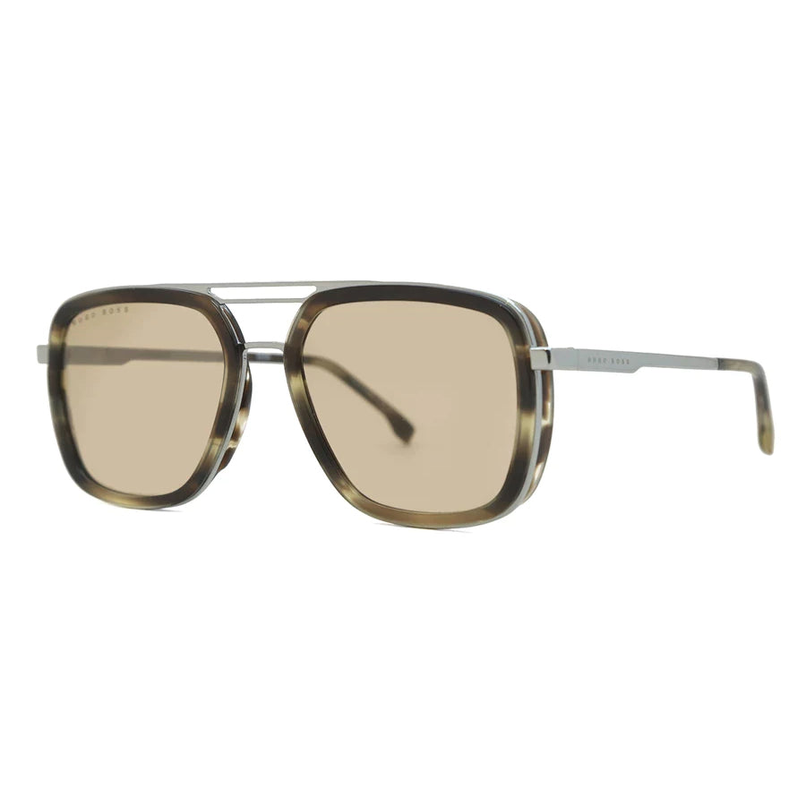 Boss by BOSS Men's Sunglasses Square Browline Tortoise/Brown