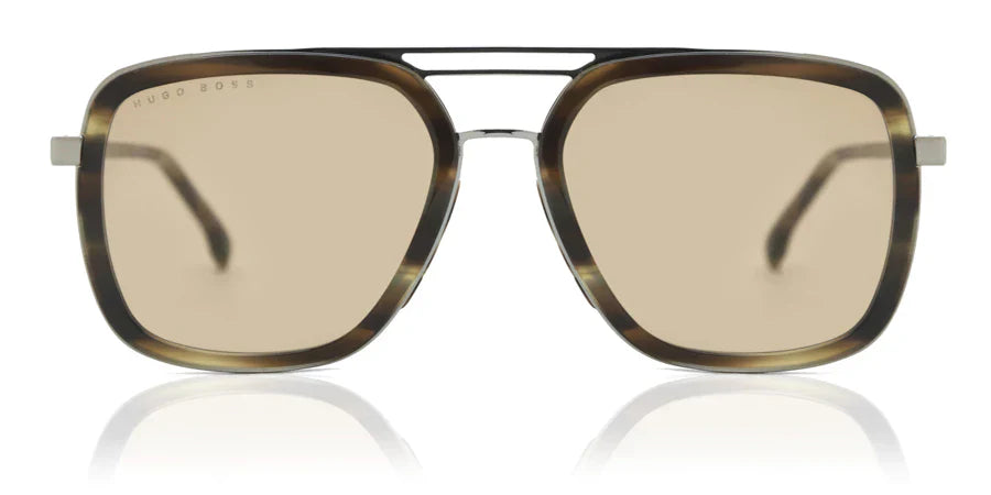 Boss by BOSS Men's Sunglasses Square Browline Tortoise/Brown