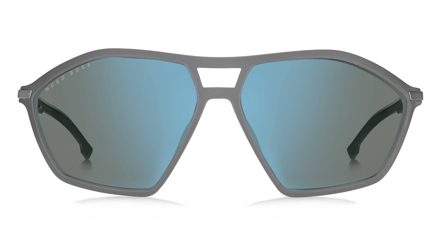 Boss by BOSS Men's Sunglasses Angular Pilot Grey/Blue