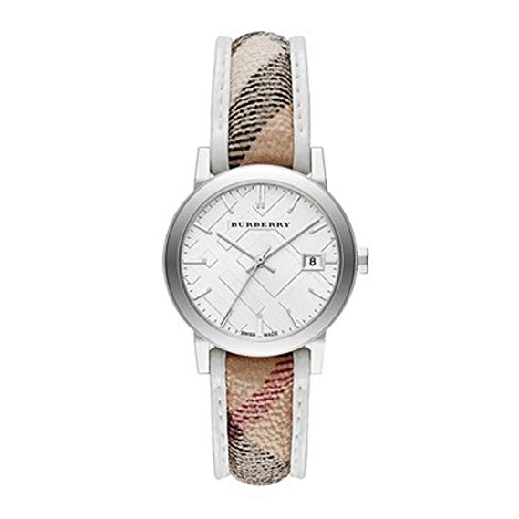 Burberry The City Haymarket Ladies 34mm Silver Watch