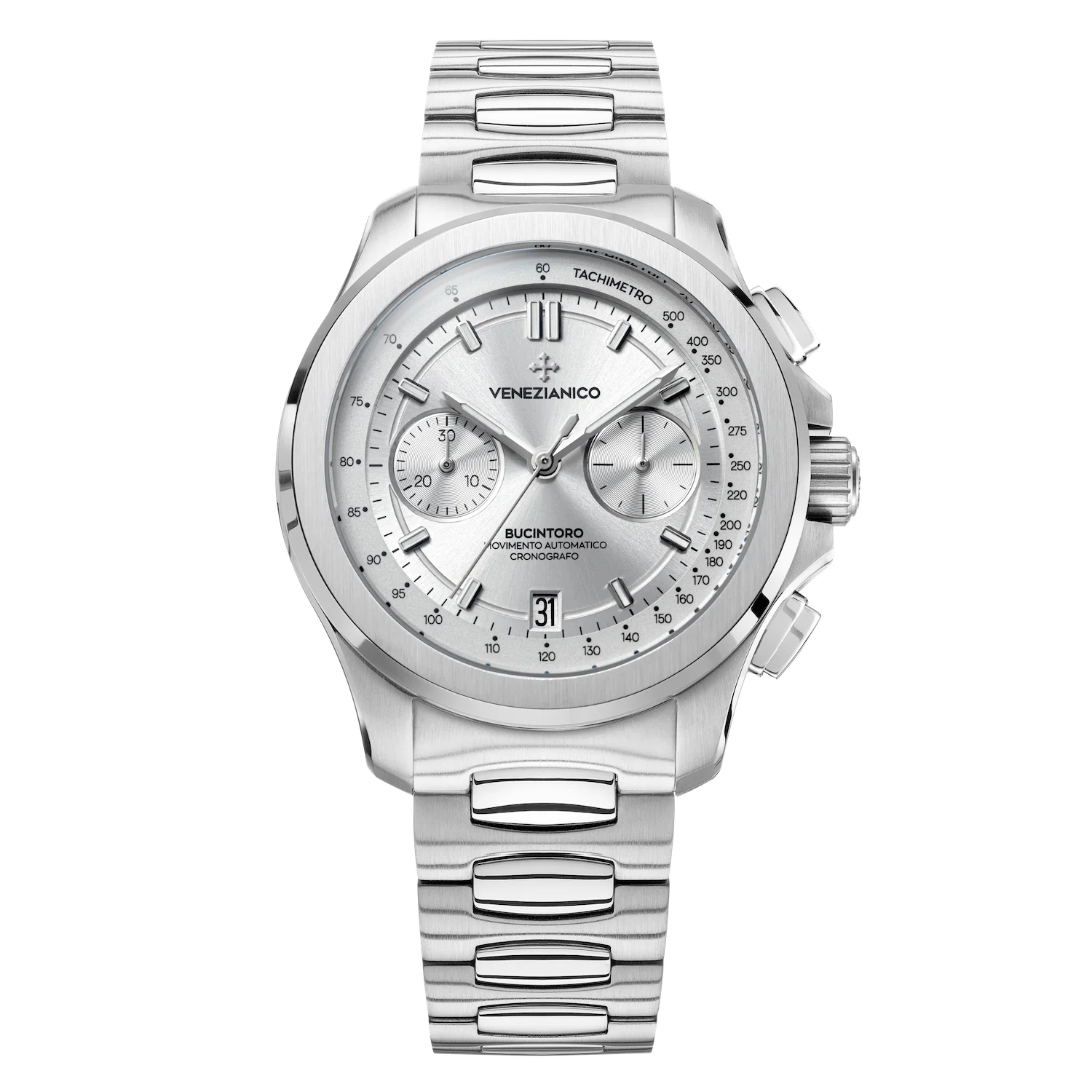 Venezianico Automatic Chronograph Watch Bucintoro 40mm Silver