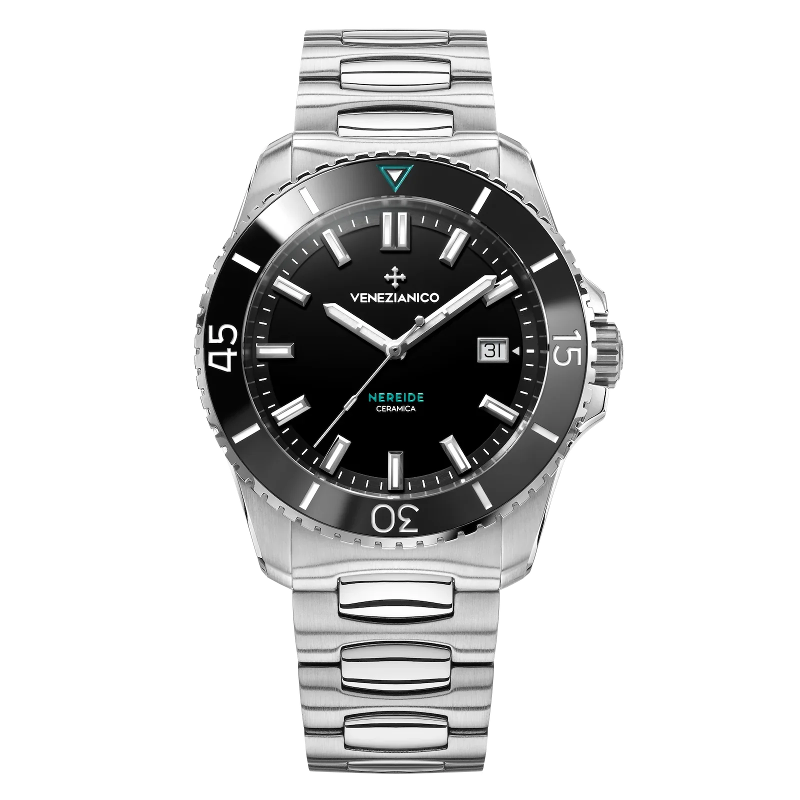 Venezianico Automatic Watch Nereide Ceramica Black Canova Bracelet