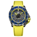 M2Z Men's Diver 200 Yellow IP Black Watch