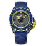 M2Z Men's Diver 200 Blue/Yellow Watch