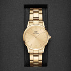 Daniel Wellington Ladies Gold Iconic Link Unitone Watch