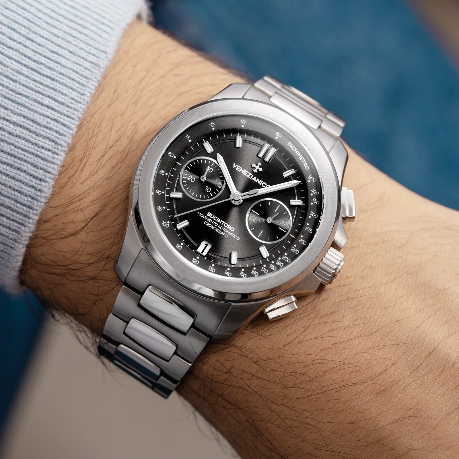 Venezianico Automatic Chronograph Watch Bucintoro 40mm Black