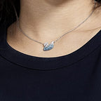 Swarovski Blue Iconic Swan Pendant