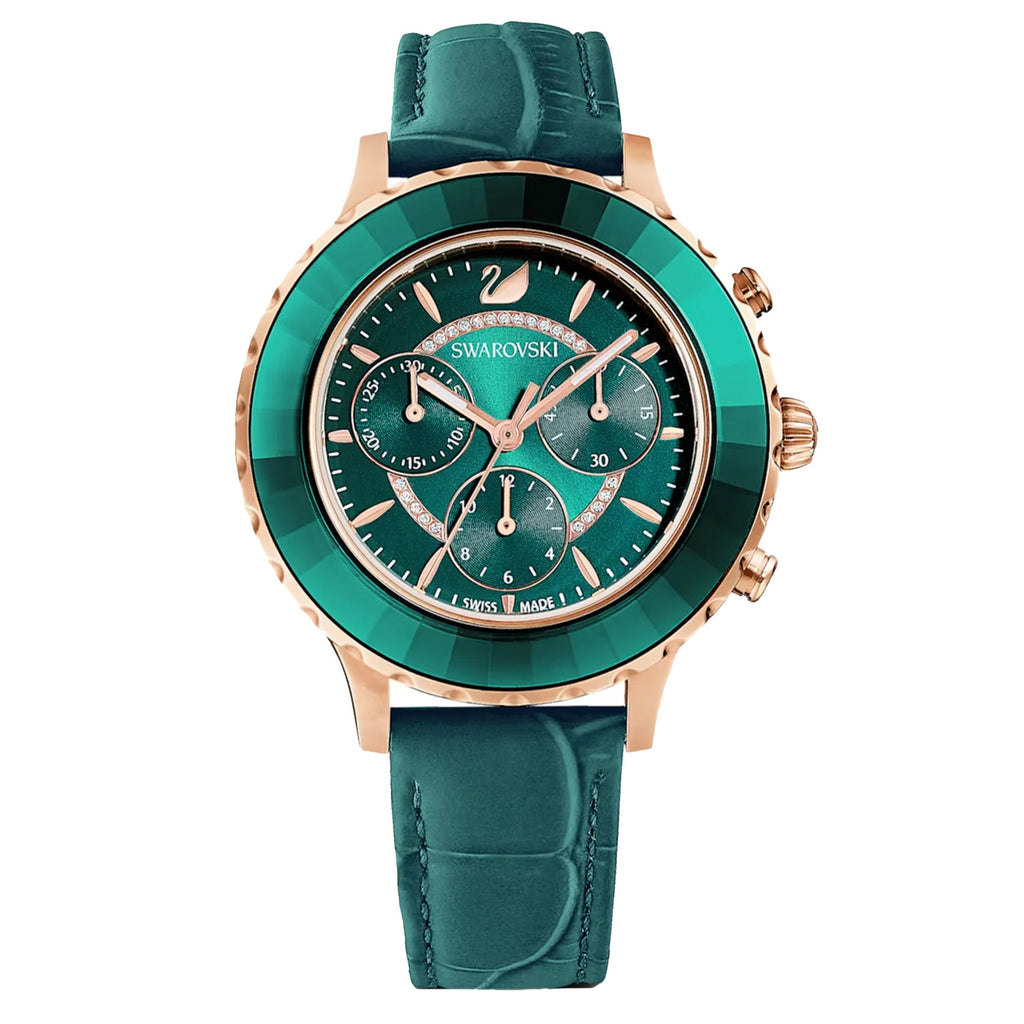 Swarovski Watch Octea Lux Chrono Green