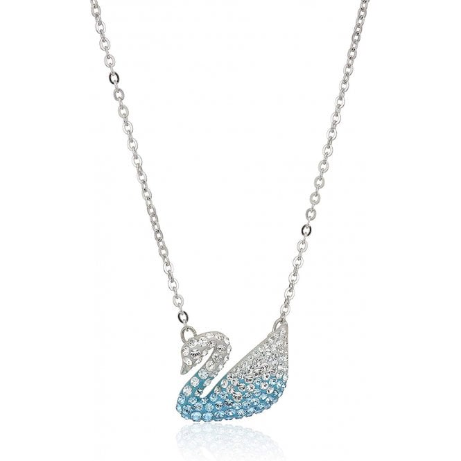 Swarovski Blue Iconic Swan Pendant Small