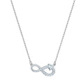 Swarovski Infinity Necklace White Rhodium Plated