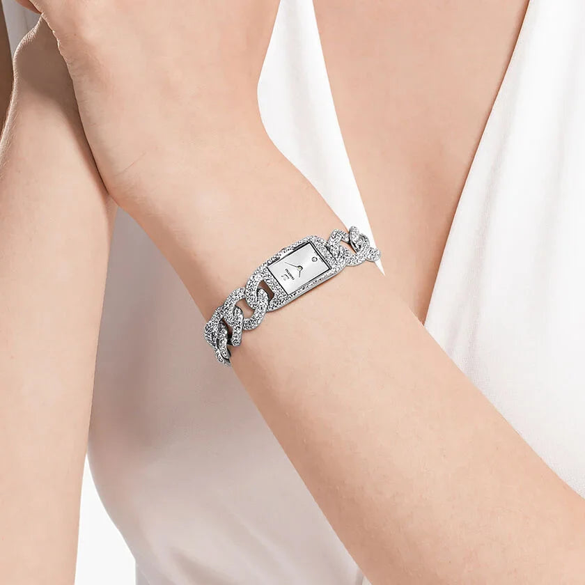 Swarovski Cocktail Crystal Silver Ladies Watch