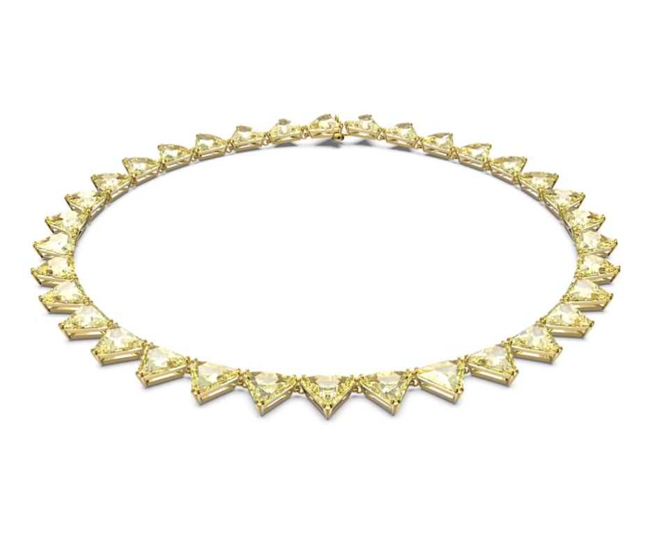 Swarovski Ortyx Yellow Triangle Necklace