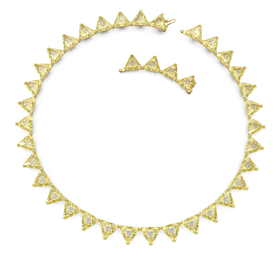 Swarovski Ortyx Yellow Triangle Necklace