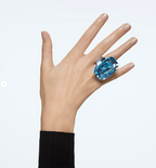 Swarovski Lucent Cocktail Ring Aqua