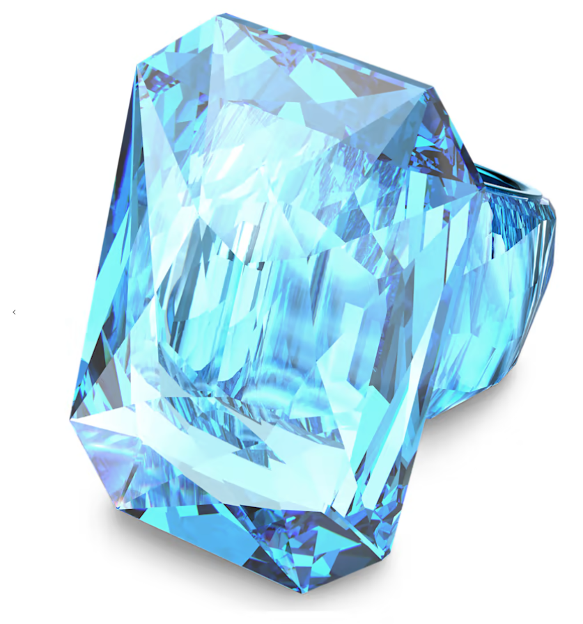Swarovski Lucent Cocktail Ring Aqua
