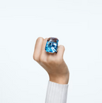 Swarovski Lucent Cocktail Ring Aqua