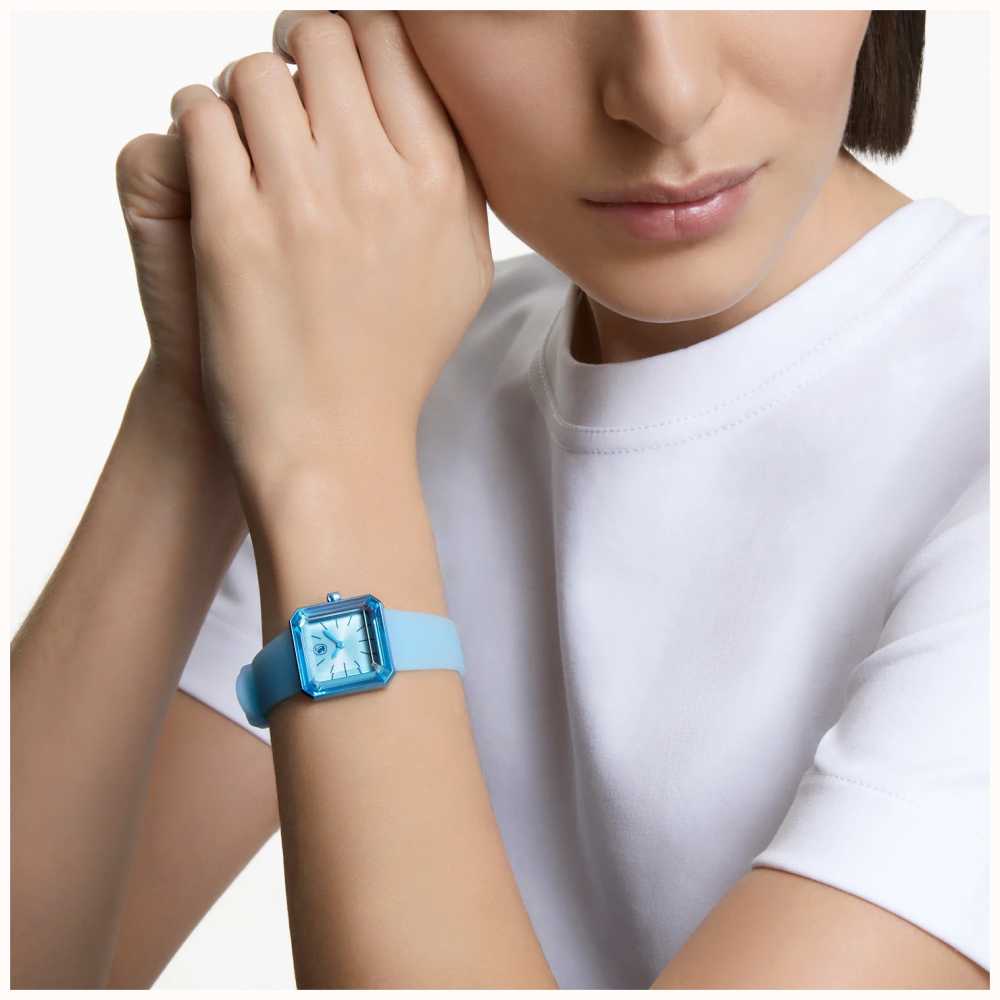 Swarovski Watch Lucent with Silicone Strap Blue