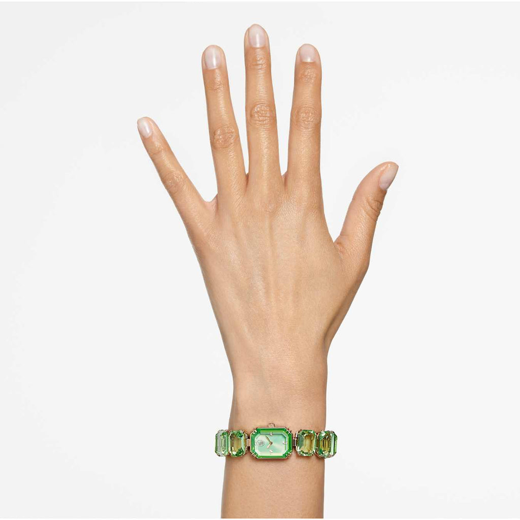 Swarovski Octagon Cut Green Ladies Watch