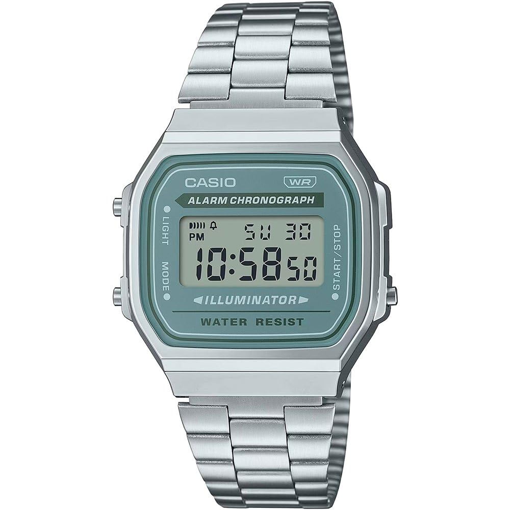 Casio Unisex Green Silver Digital Watch