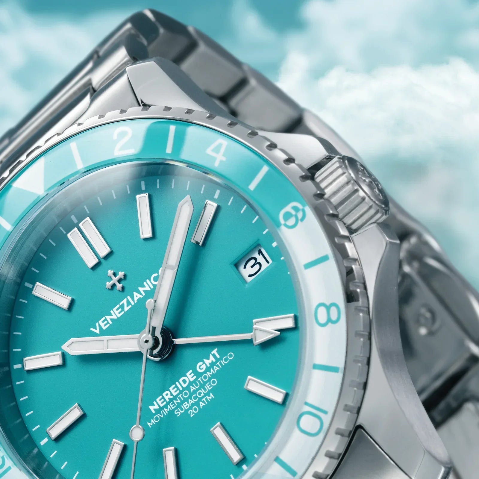 Venezianico Automatic Watch Nereide GMT Cielo