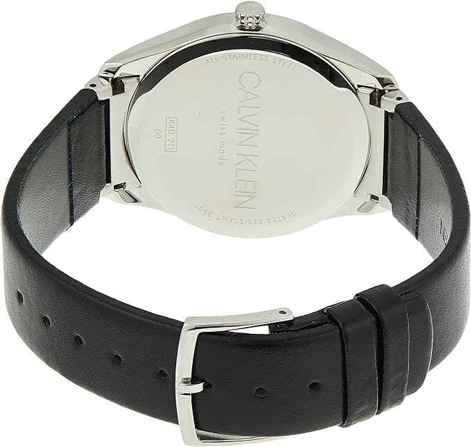 Calvin Klein Watch Classic 38MM Silver Black Leather