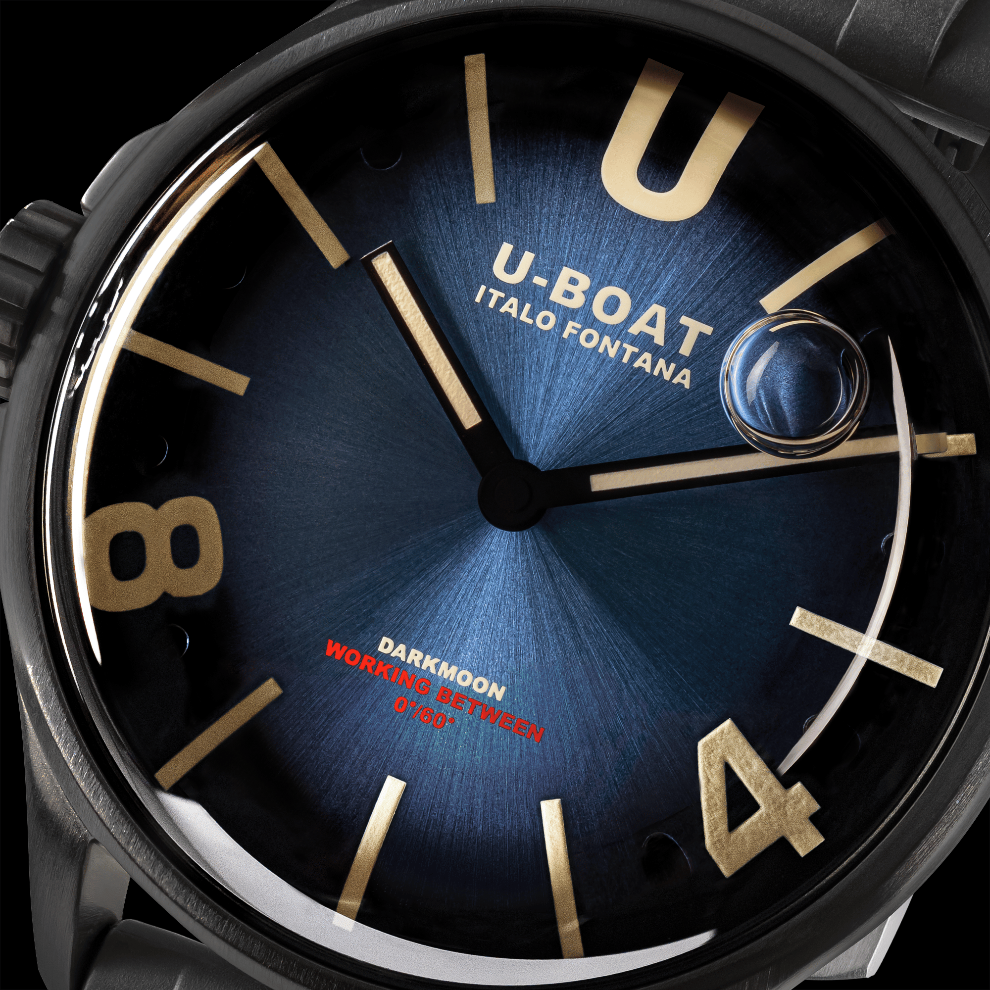 U-Boat Watch Darkmoon 40 Blue Soleil Black PVD