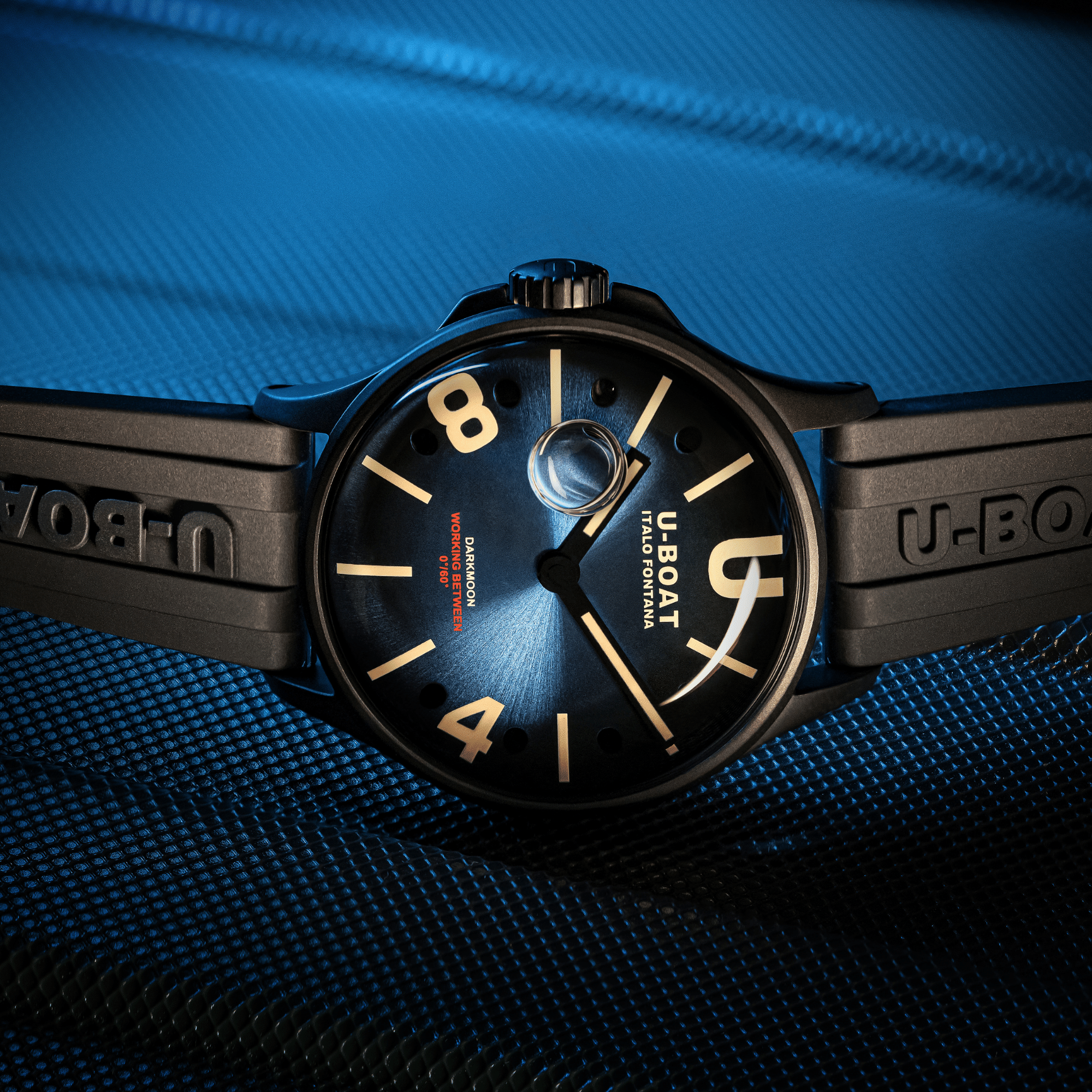 U-Boat Watch Darkmoon 40 Blue Soleil Black PVD