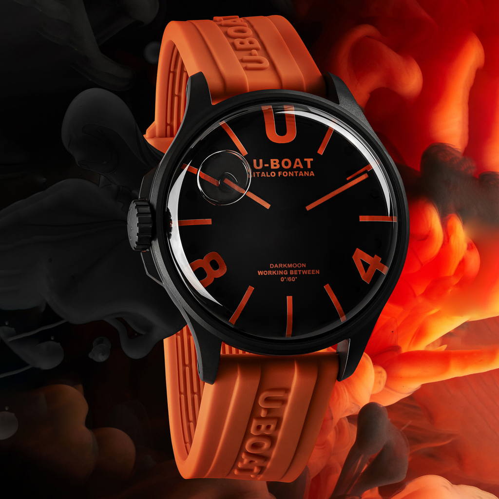 U-Boat Watch Darkmoon 44 Orange Black Curved PVD