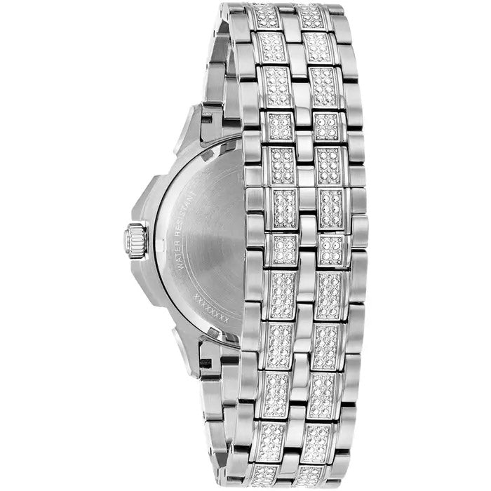 Bulova Crystal Men's Octava Silver Watch
