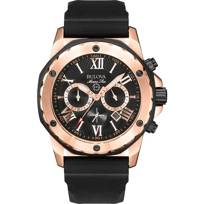 Bulova Marine Star Men's Black Watch