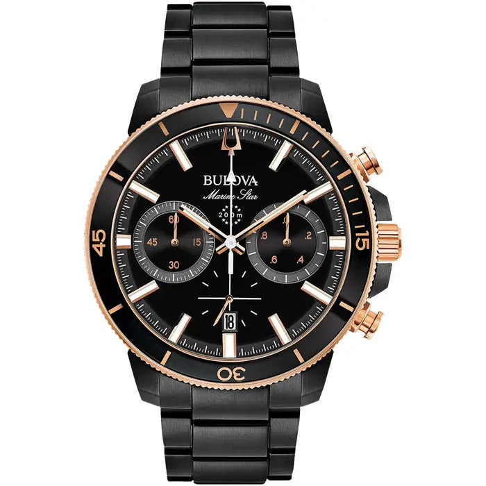 Bulova Marine Star Men's Black Watch