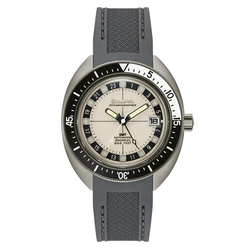 Bulova Oceanographer GMT Men's White Grey Watch