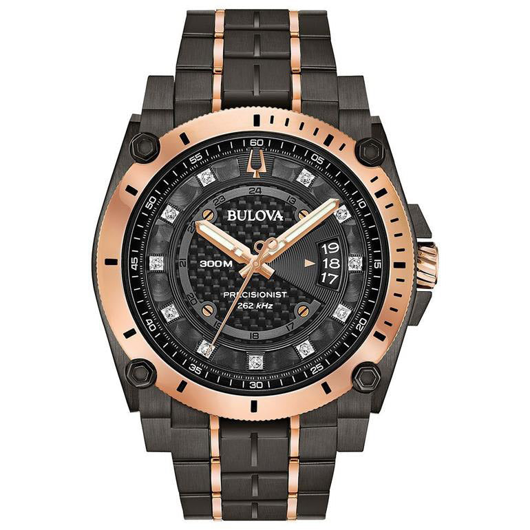 Bulova Icon Men's Black Diamond Watch