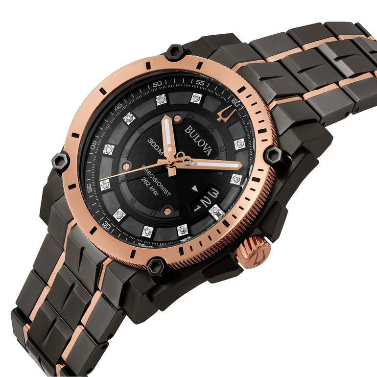 Bulova Icon Men's Black Diamond Watch