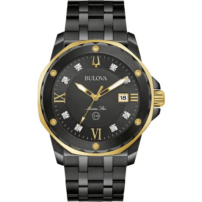Bulova Marine Star Men's Black Watch