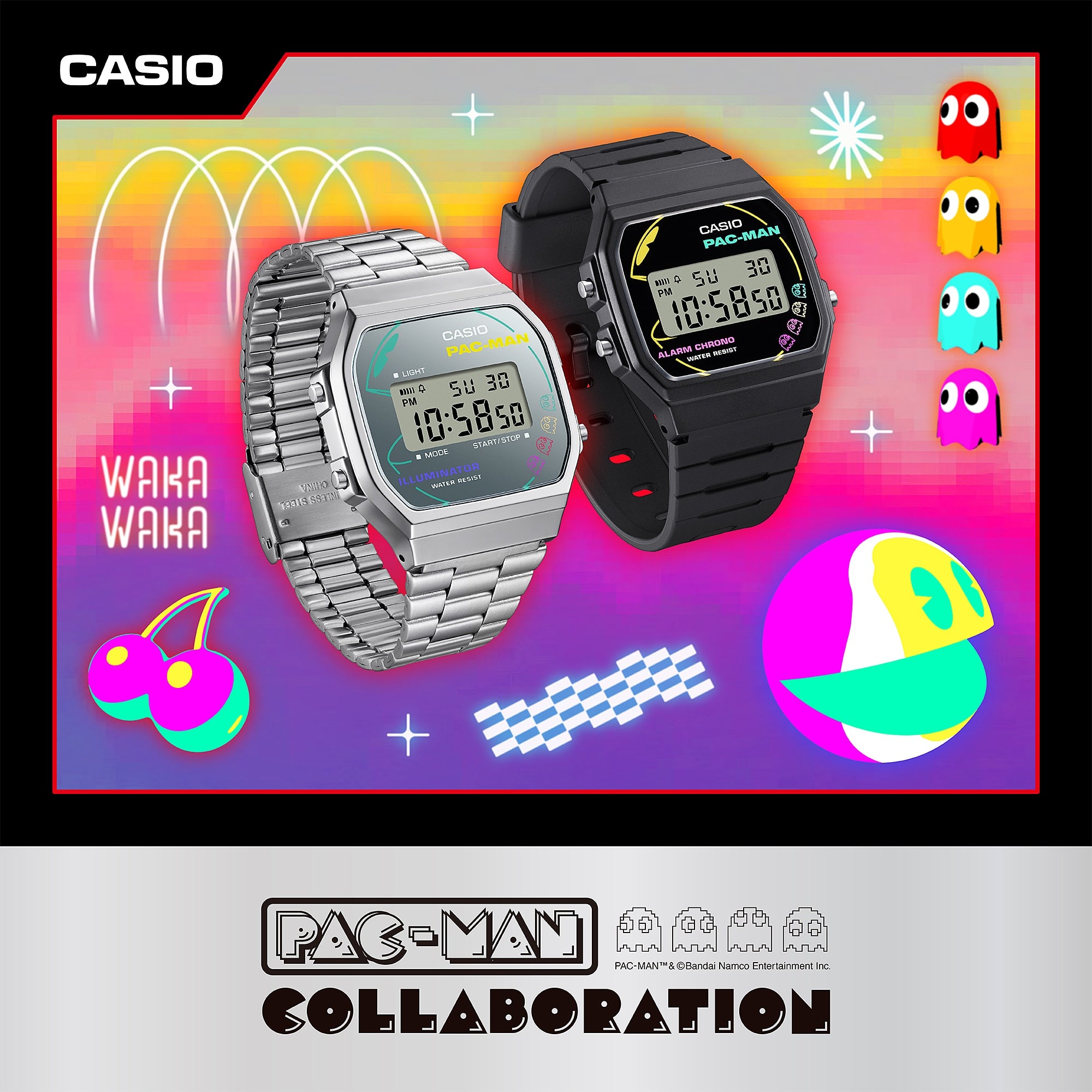 Casio PAC-MAN Unisex Digital Watch Black