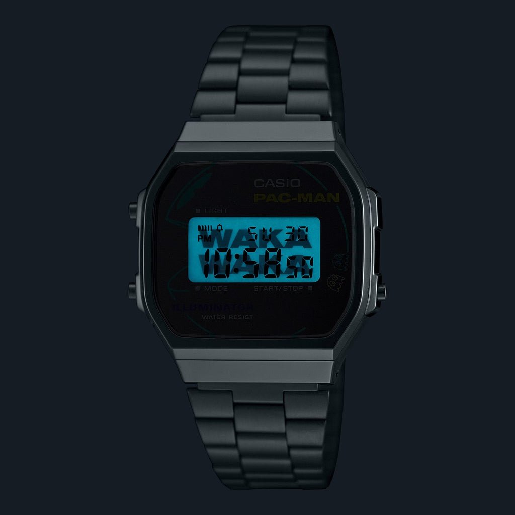 Casio PAC-MAN Vintage Unisex Silver Digital Watch