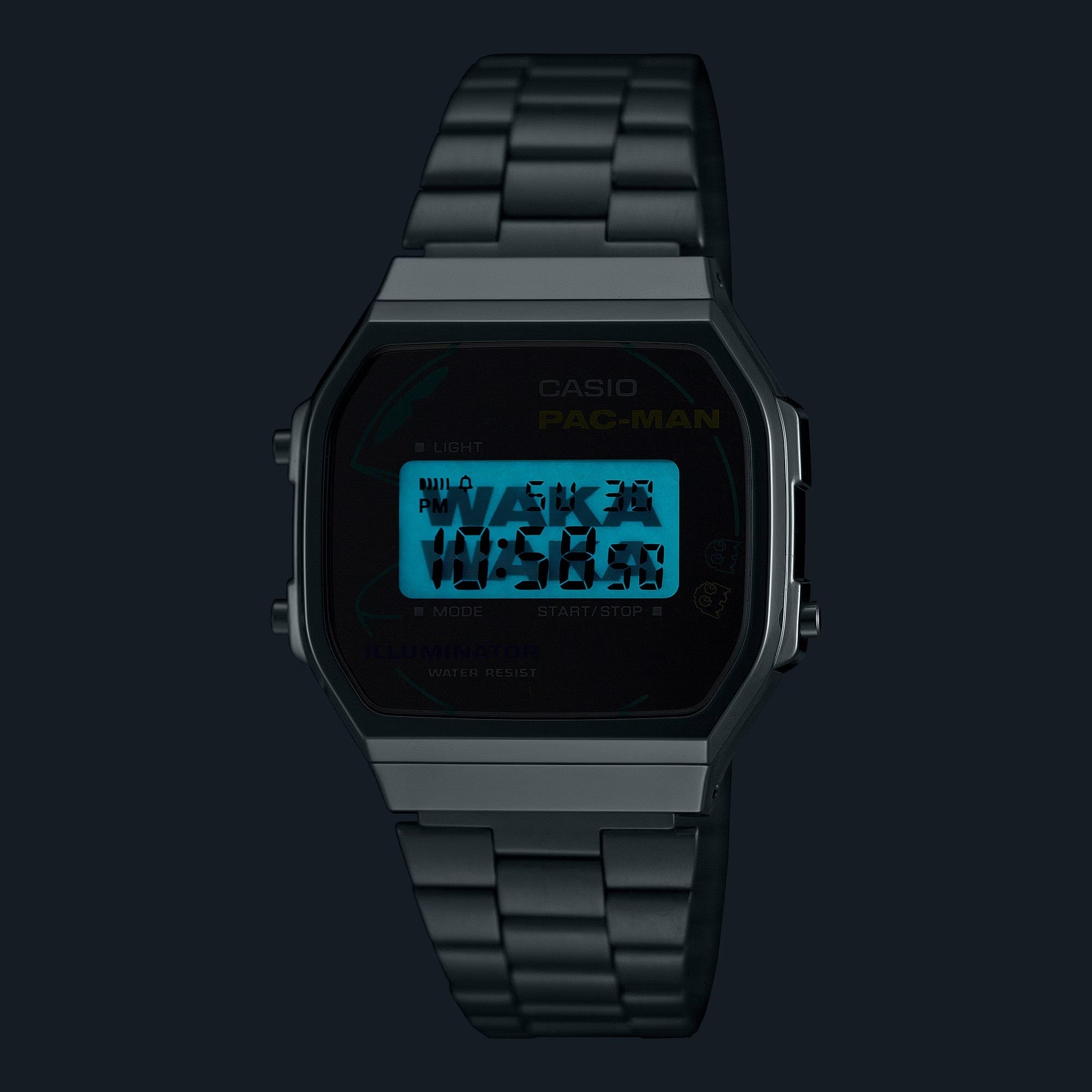 Casio PAC-MAN Vintage Unisex Silver Digital Watch