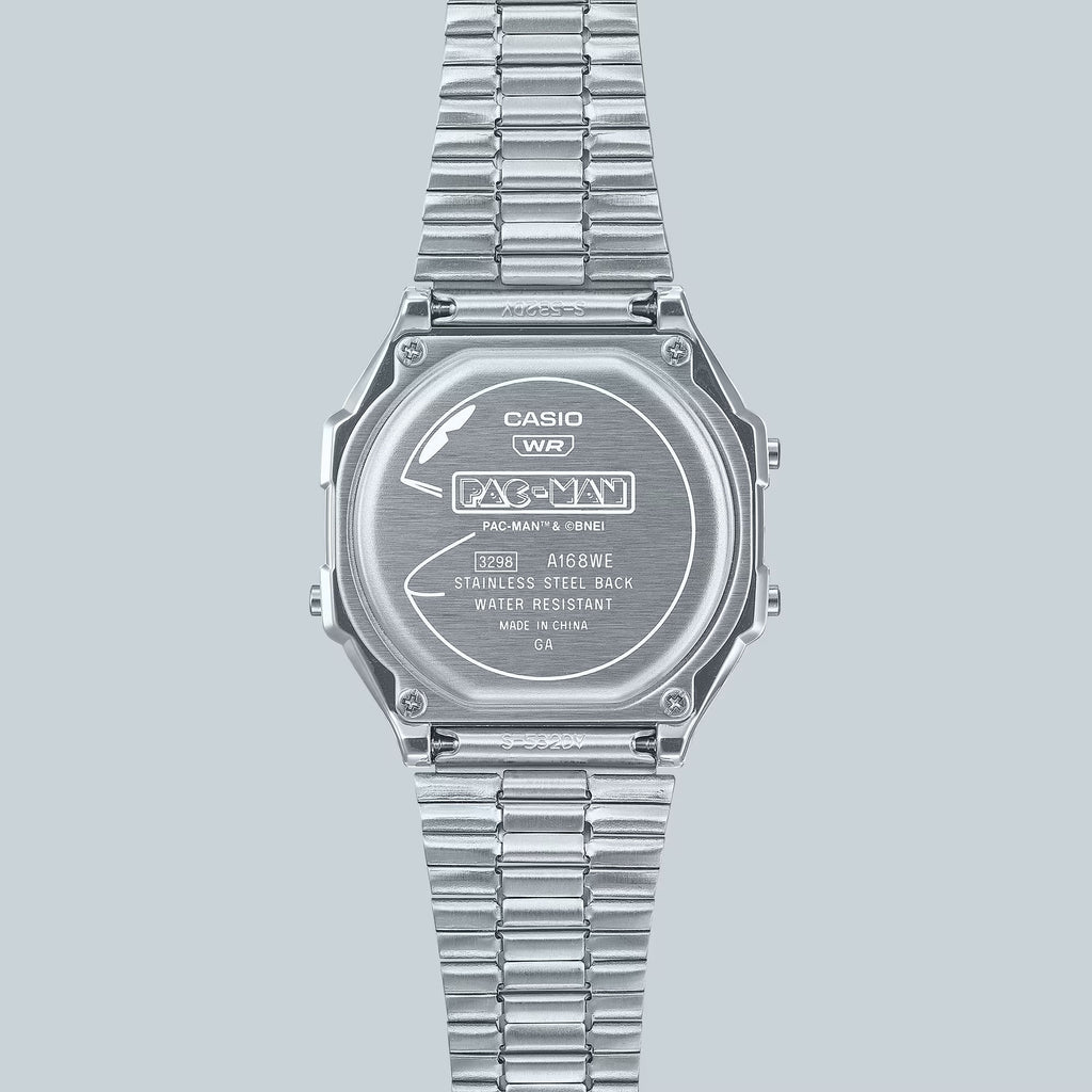 Casio PAC-MAN Vintage Unisex Silver Digital Watch