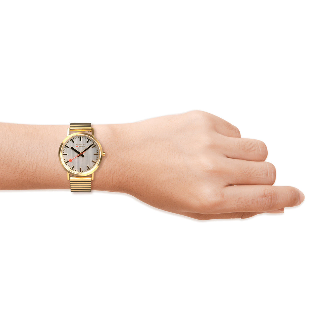 Mondaine Ladies Watch Classic White Gold