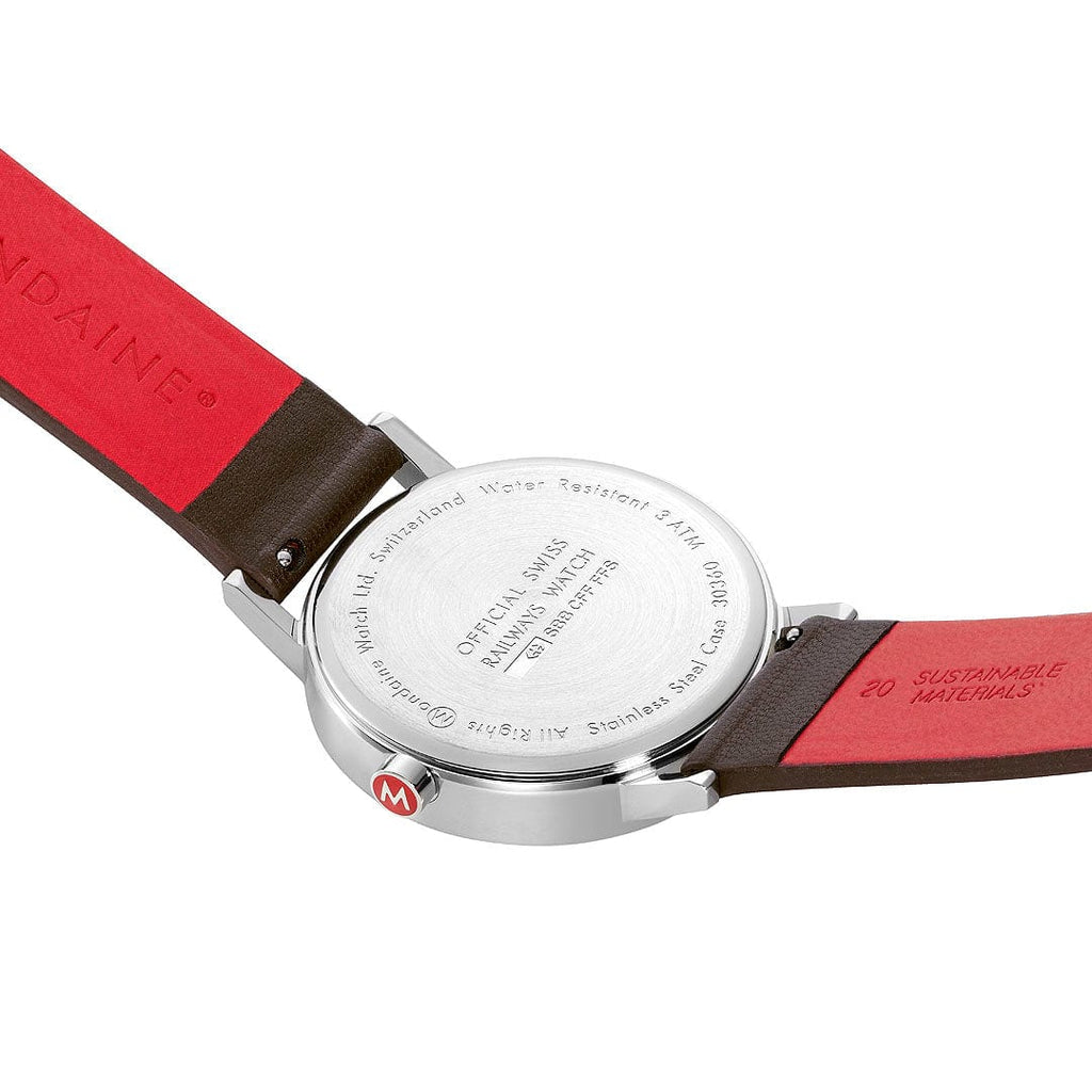 Mondaine Classic Men’s Brown White Watch