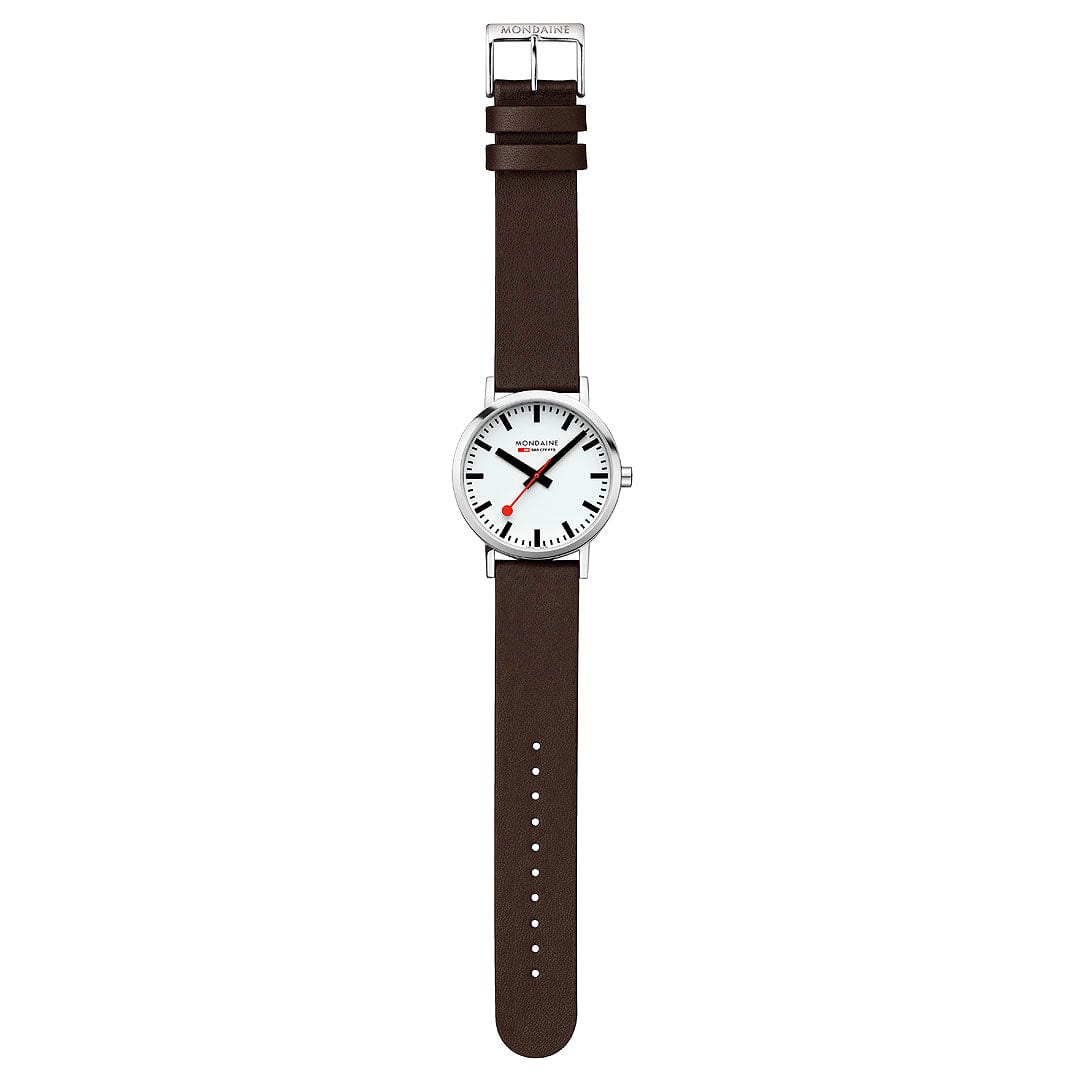 Mondaine Classic Men’s Brown White Watch