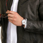 Mondaine Classic Men’s Brown White Watch