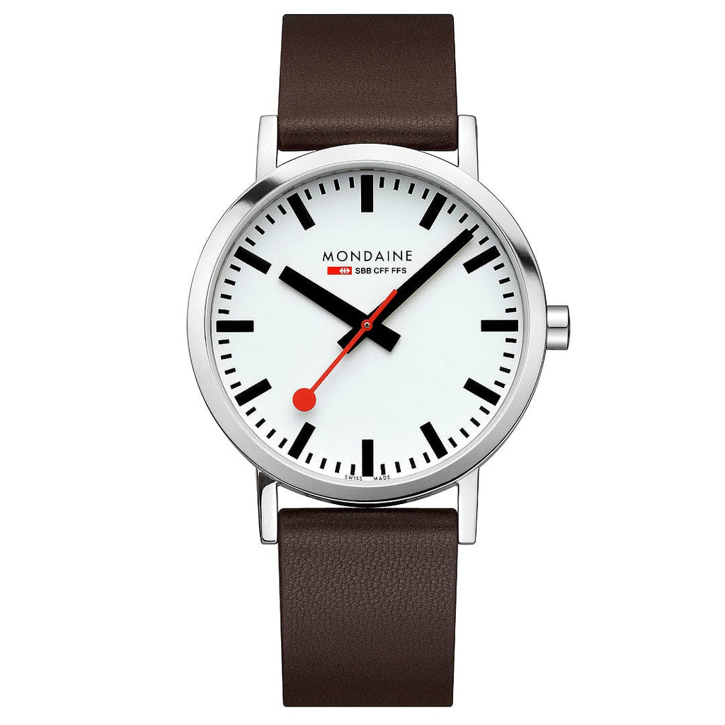 Mondaine Classic Men’s Brown White Watch