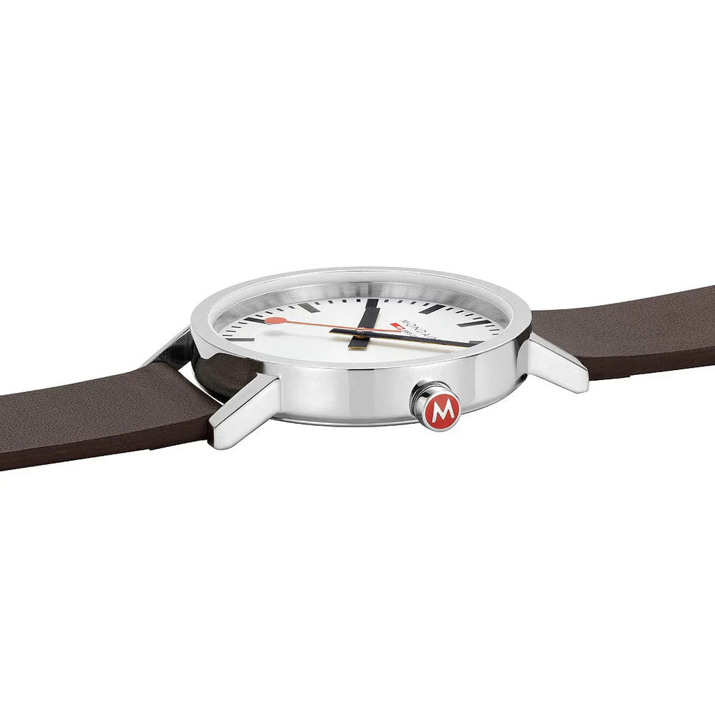 Mondaine Classic Men’s Brown White Watch