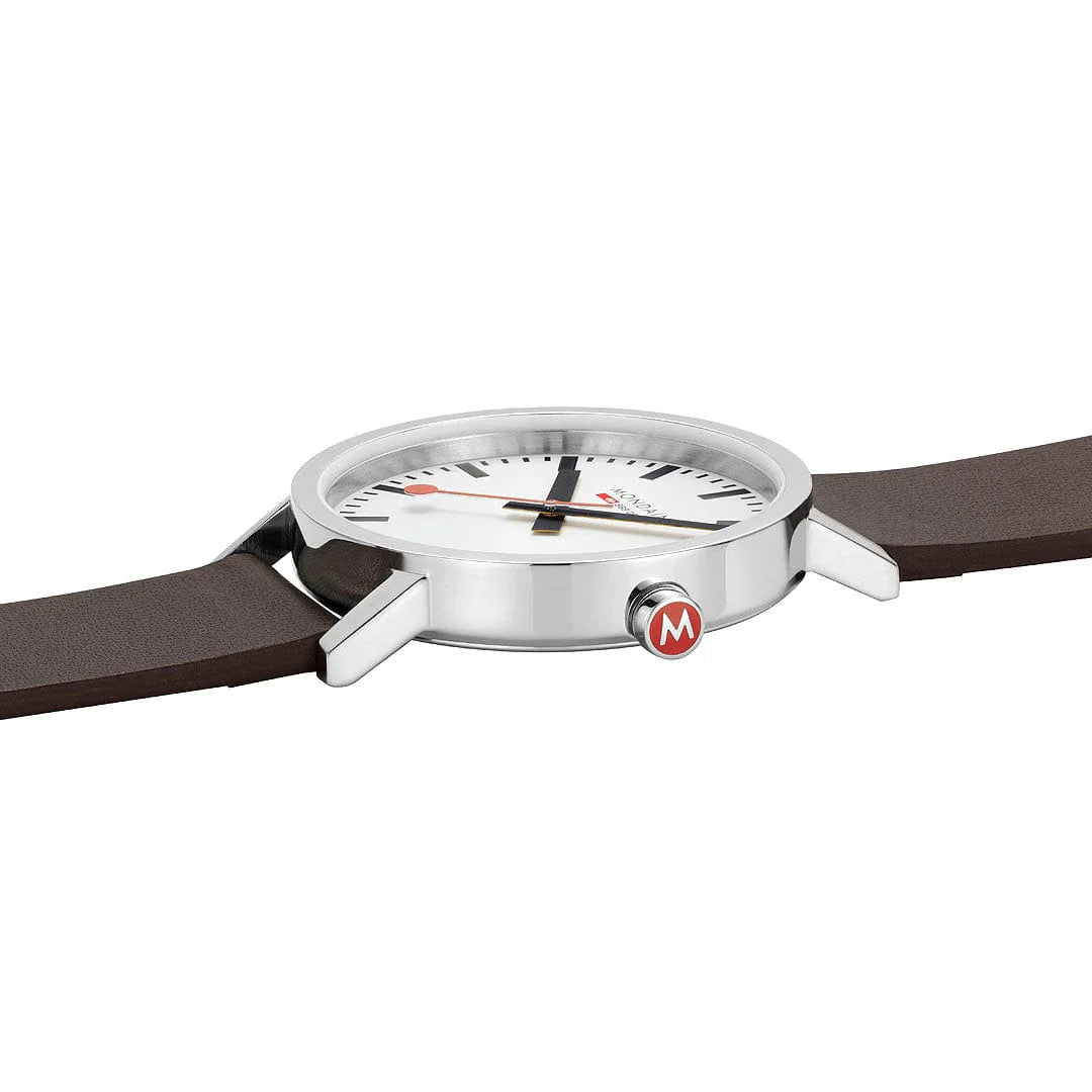 Mondaine Classic Men’s Brown White Watch