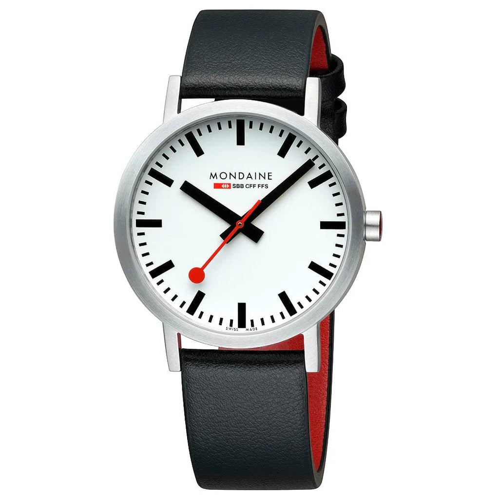 Mondaine Classic Men’s Black White Watch